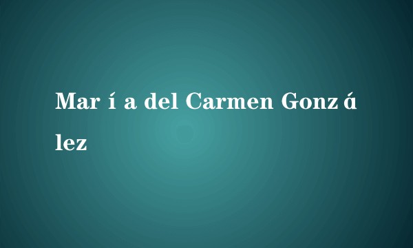 María del Carmen González