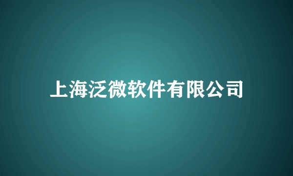 上海泛微软件有限公司