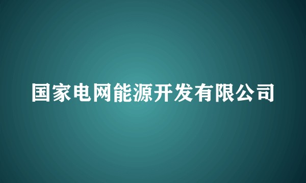 国家电网能源开发有限公司