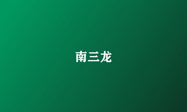 南三龙