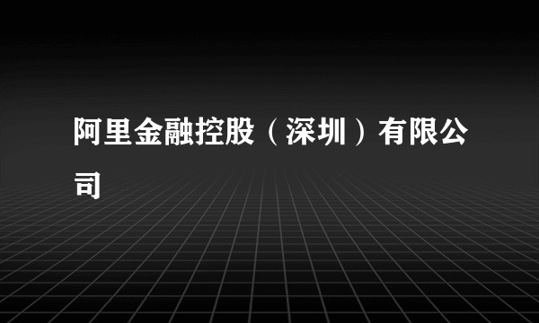 阿里金融控股（深圳）有限公司