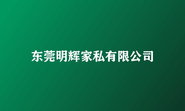 东莞明辉家私有限公司