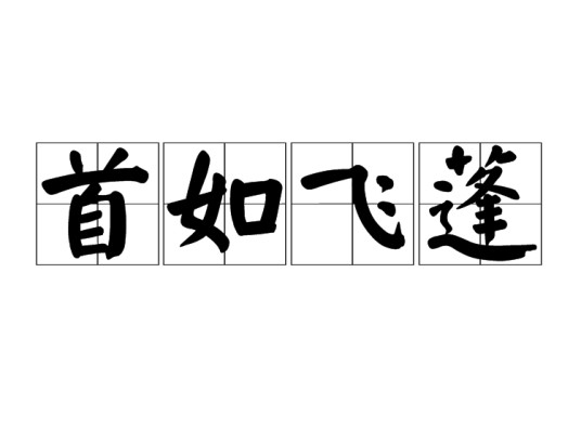 首如飞蓬