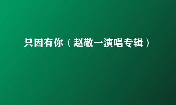 只因有你（赵敬一演唱专辑）