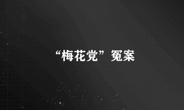 “梅花党”冤案