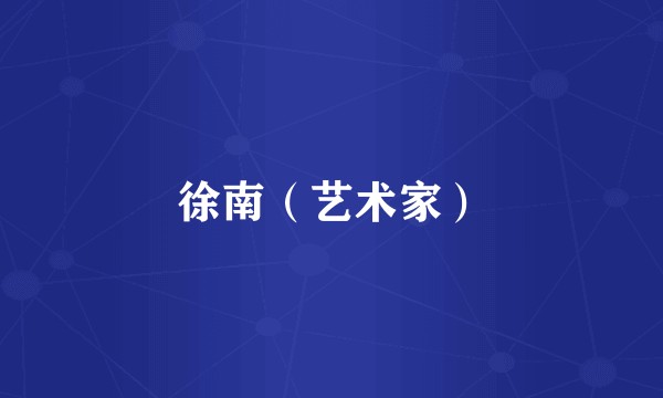徐南（艺术家）