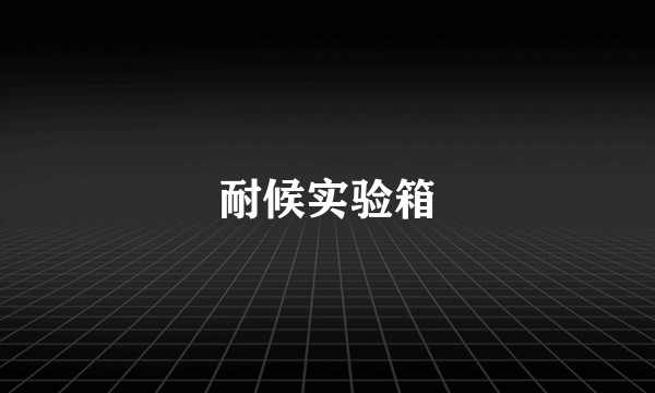 耐候实验箱