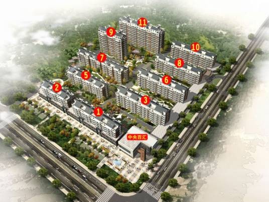中央美地（由湖北春锦房地产公司在湖北省鄂州市花湖高新开发区内全资开发得小区）