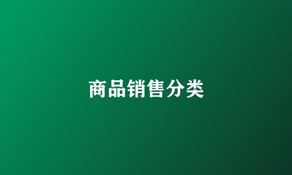 商品销售分类