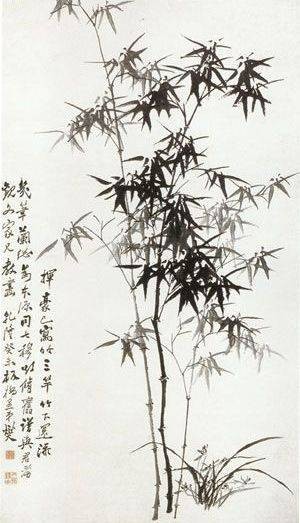 兰竹图（清代郑板桥创作绘画）