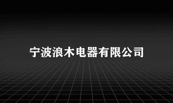 宁波浪木电器有限公司