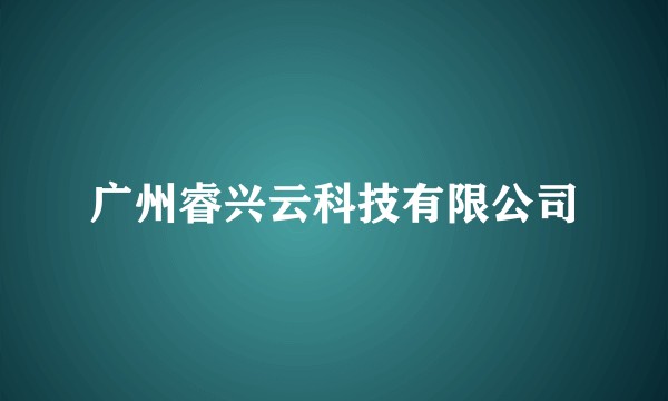 广州睿兴云科技有限公司