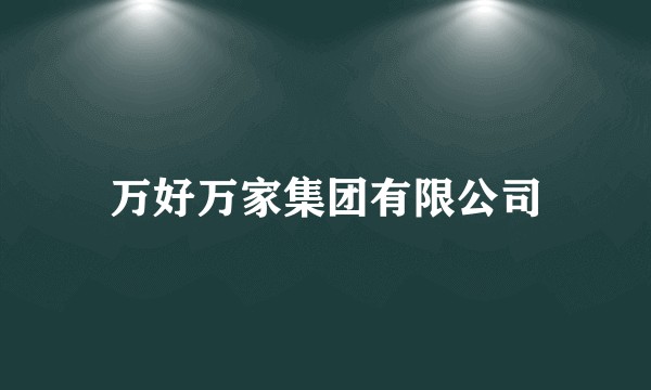 万好万家集团有限公司