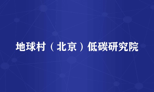 地球村(北京)低碳研究院