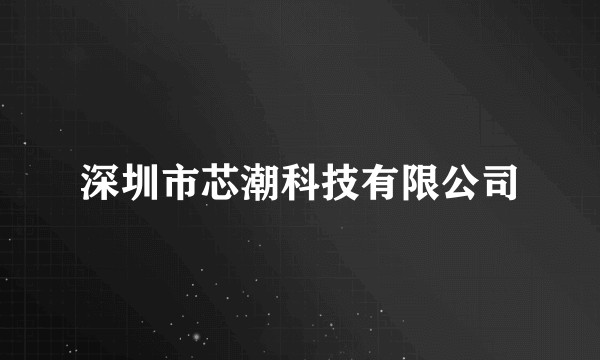 深圳市芯潮科技有限公司