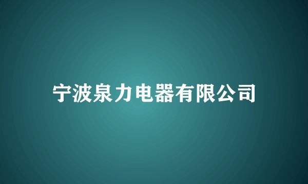 宁波泉力电器有限公司