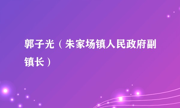 郭子光（朱家场镇人民政府副镇长）