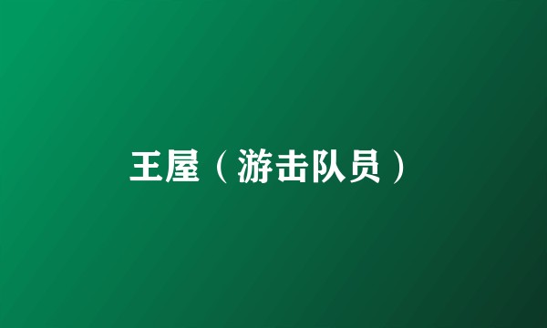王屋（游击队员）