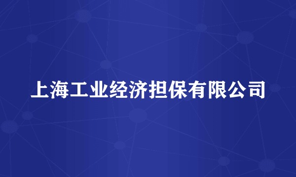 上海工业经济担保有限公司