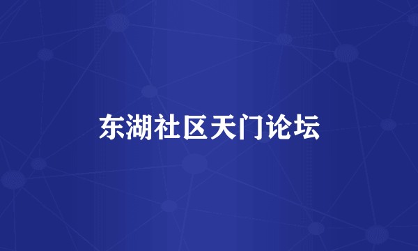 东湖社区天门论坛