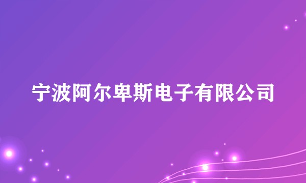 宁波阿尔卑斯电子有限公司