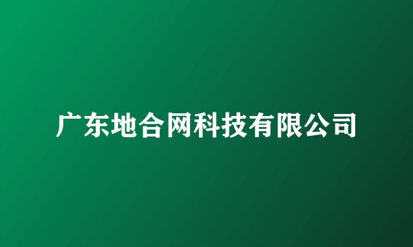 广东地合网科技有限公司