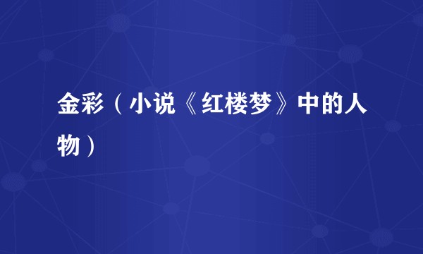 金彩（小说《红楼梦》中的人物）