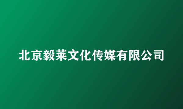 北京毅莱文化传媒有限公司
