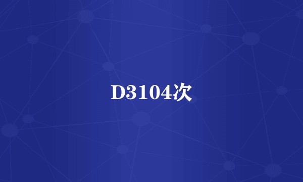 D3104次