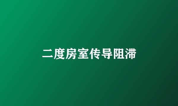 二度房室传导阻滞