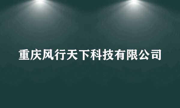 重庆风行天下科技有限公司