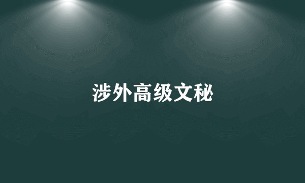 涉外高级文秘