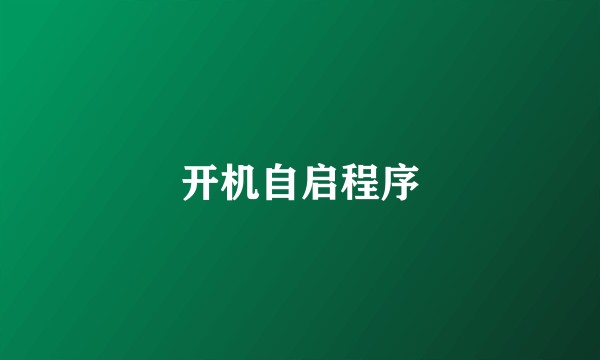开机自启程序