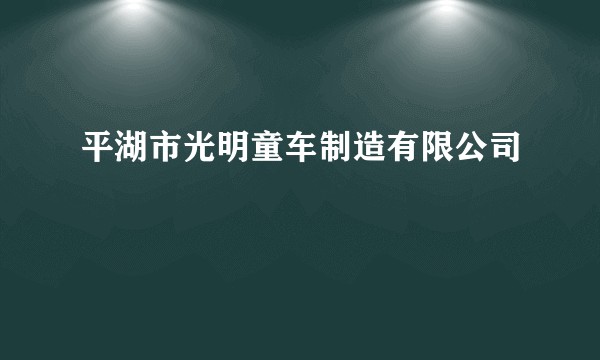 平湖市光明童车制造有限公司