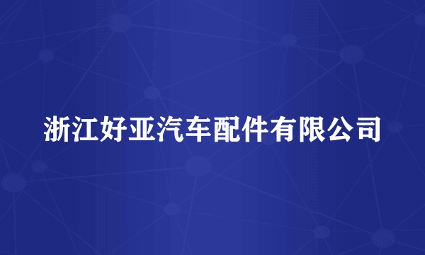 浙江好亚汽车配件有限公司