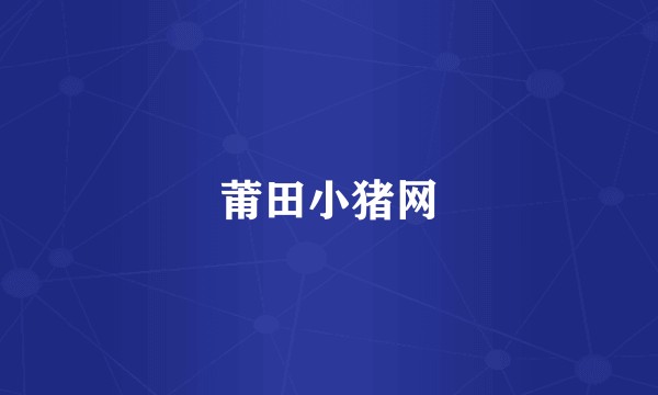 莆田小猪网