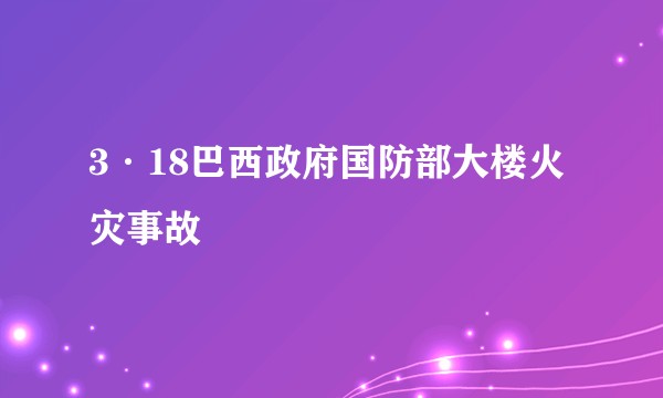 3·18巴西政府国防部大楼火灾事故