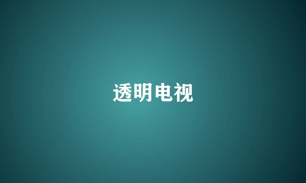 透明电视
