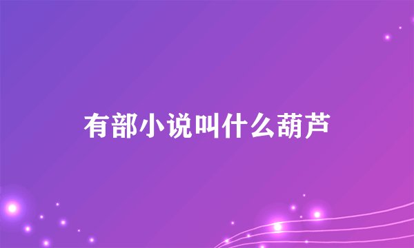 有部小说叫什么葫芦