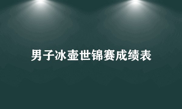 男子冰壶世锦赛成绩表
