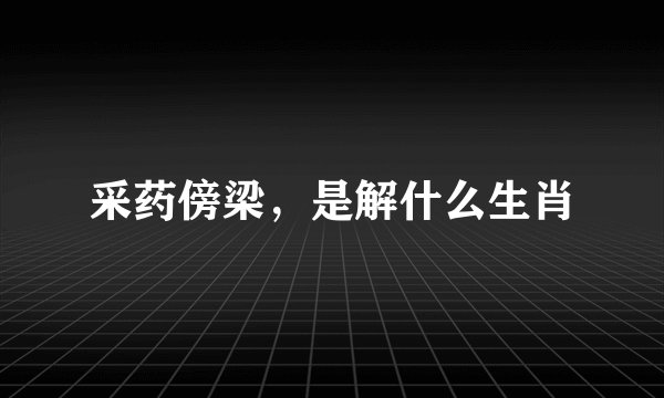 采药傍梁，是解什么生肖