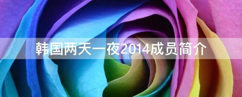 韩国两天一夜2014成员简介