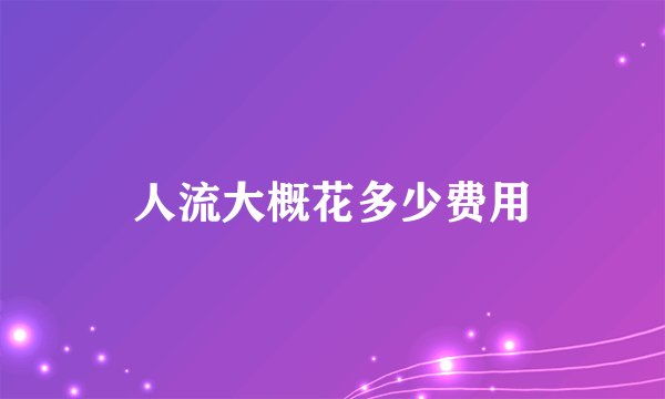 人流大概花多少费用