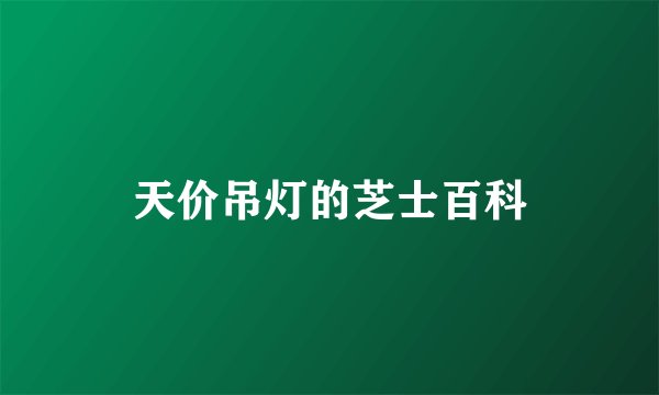 天价吊灯的芝士百科