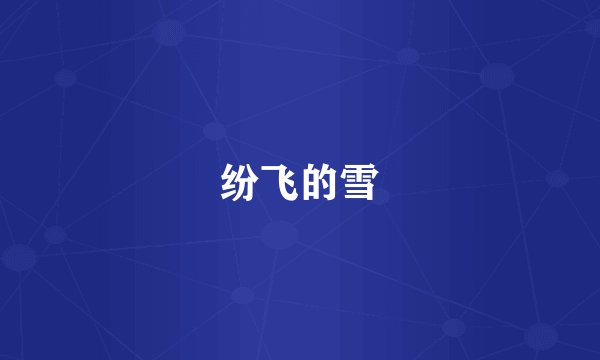 纷飞的雪