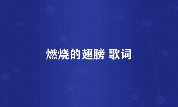 燃烧的翅膀 歌词