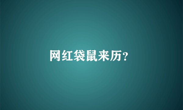 网红袋鼠来历？