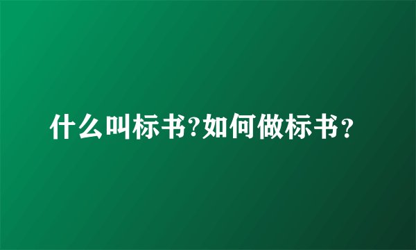 什么叫标书?如何做标书？