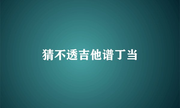 猜不透吉他谱丁当