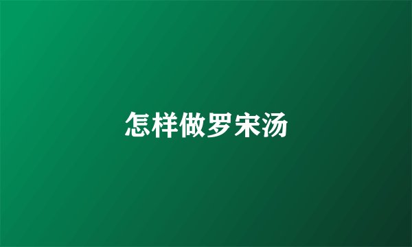 怎样做罗宋汤